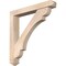 Ekena Millwork Olympic Arts and Crafts Smooth Bracket w/ Offset Brace, Douglas Fir, 5 1/2"W x 36"D x 36"H BKT0604X36X36OLY03SDF - alternate 1